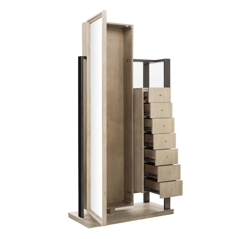 Pulaski Furniture Mirror Semanier With 7 Storage Drawers