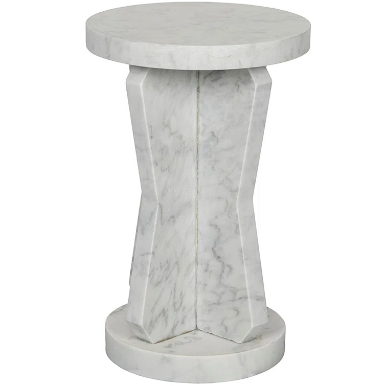 Noir Ingram Marble Top End Table