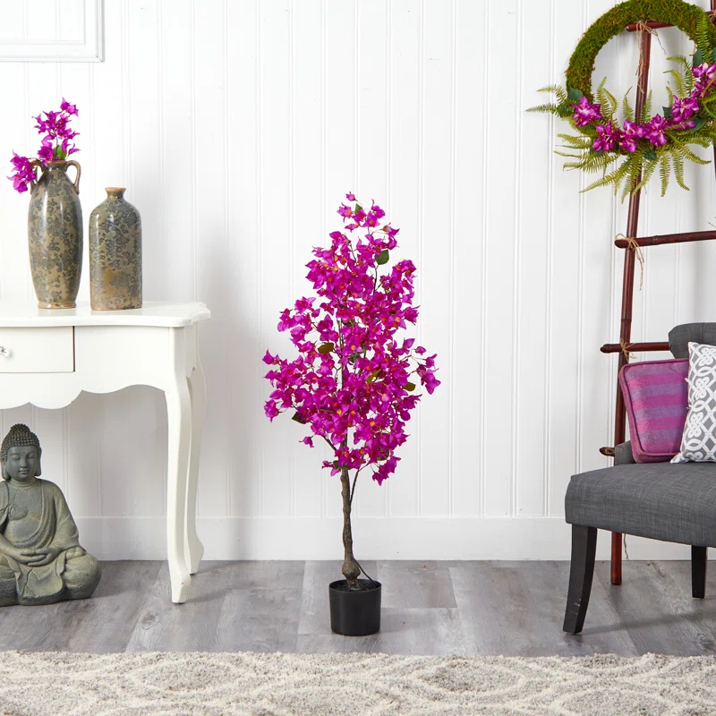 Primrue Faux Flowering Tree in Planter