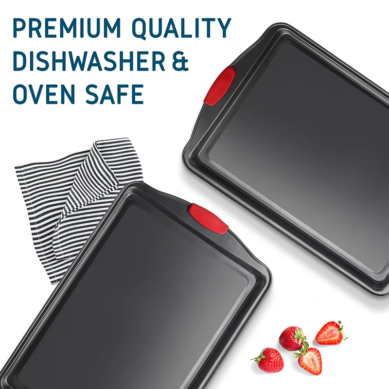 Joytable Non-Stick Carbon Steel 2 Piece Baking Sheet Set