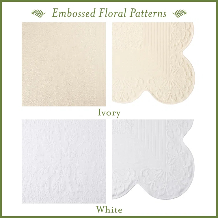 Historic Charleston Historic Charleston Charleston Estate Sham, Scalloped Pillow Cover, Single