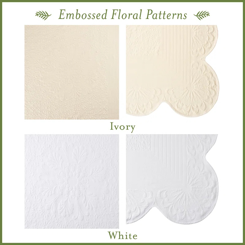 Historic Charleston Historic Charleston Charleston Estate Sham, Scalloped Pillow Cover, Single