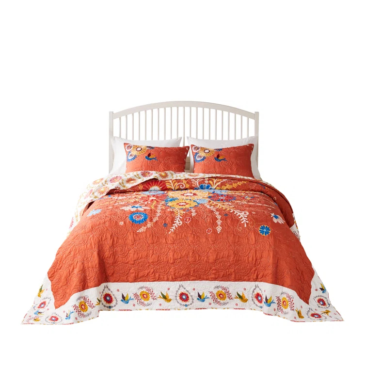 Barefoot Bungalow Topanga Floral Reversible Quilt Set & Reviews | Wayfair