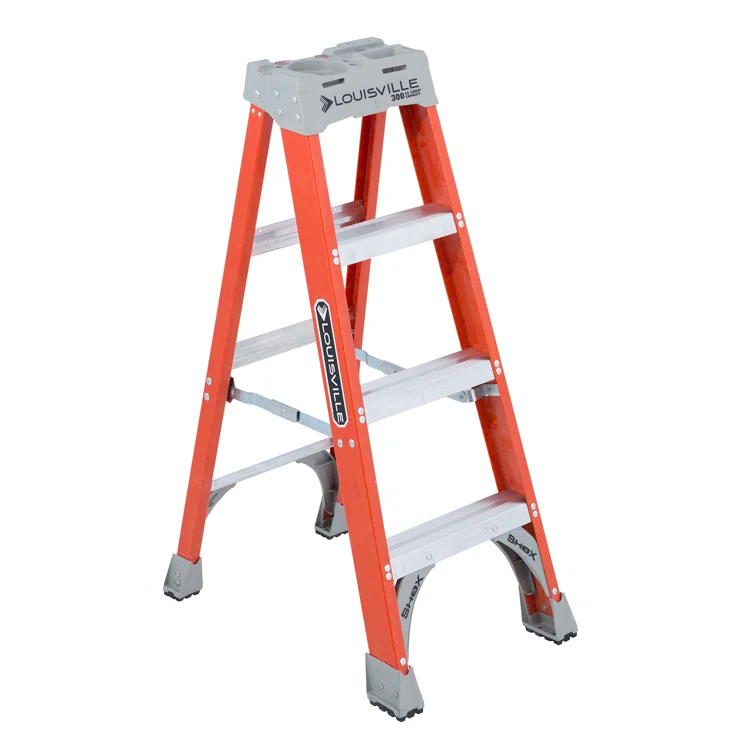 Louisville Ladder 4 ft. Fiberglass Step Ladder, 300 lbs. Load Capacity Type IA Duty Rating
