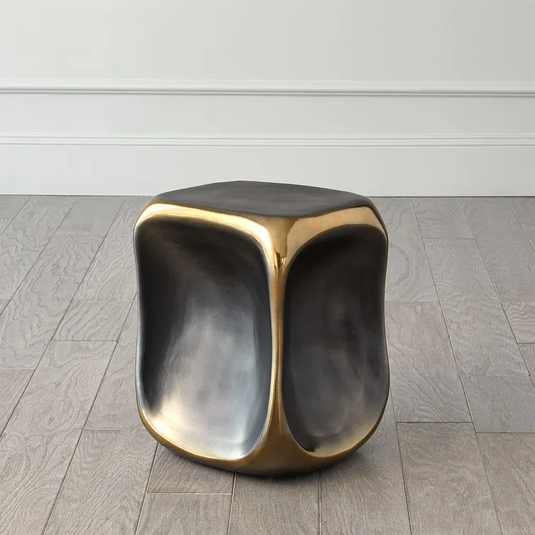 Global Views Formation Accent Table-Black/Gold-Sm