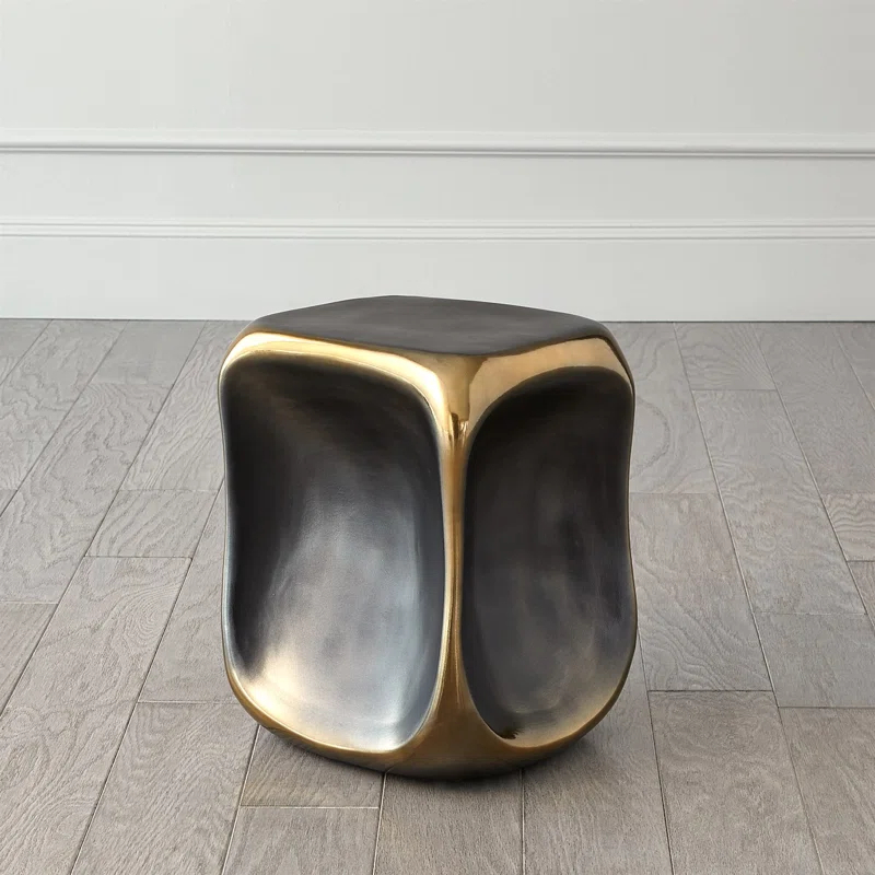 Global Views Formation Accent Table-Black/Gold-Sm