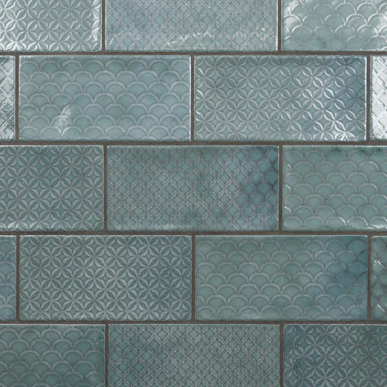Merola Tile Camden 4" x 8" Ceramic Patterned Subway Wall Tile