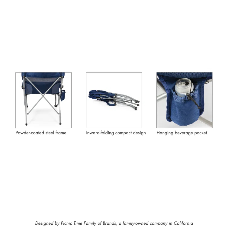 PT-XL Heavy Duty Camping Chair - XL Beach Chair - 400 lb Capacity Camp Chair