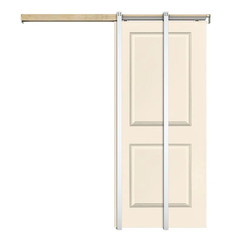 Calhome 80'' Hollow Paneled Painted Sliding Closet Doors