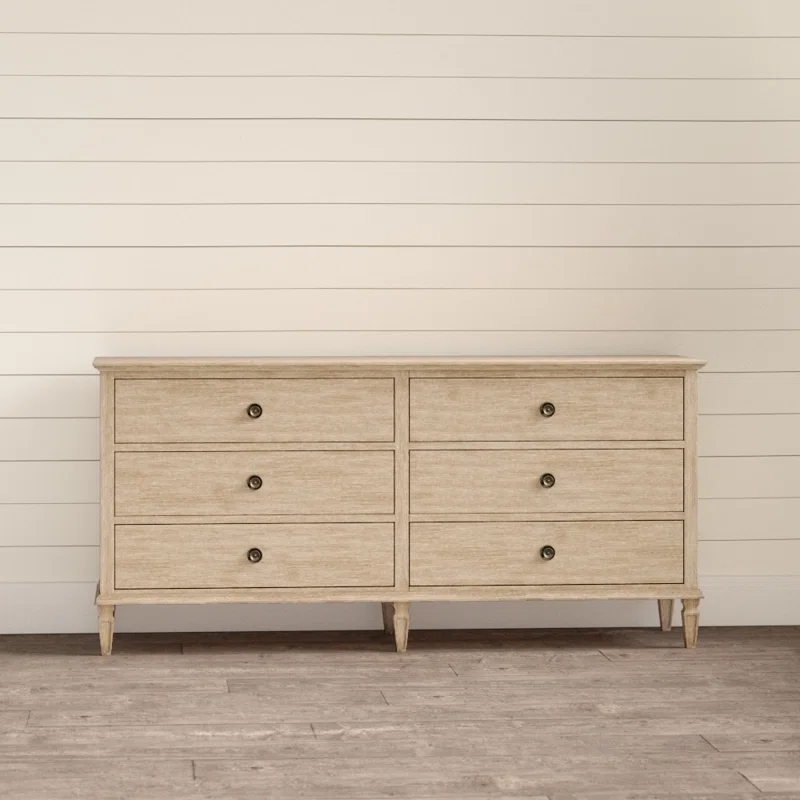 Birch Lane™ Garland 6-Drawer Double Wide Wood Dresser