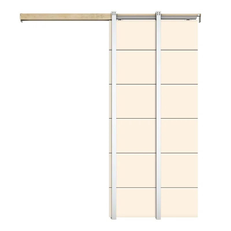 Calhome 80'' Hollow Paneled Painted Sliding Closet Doors