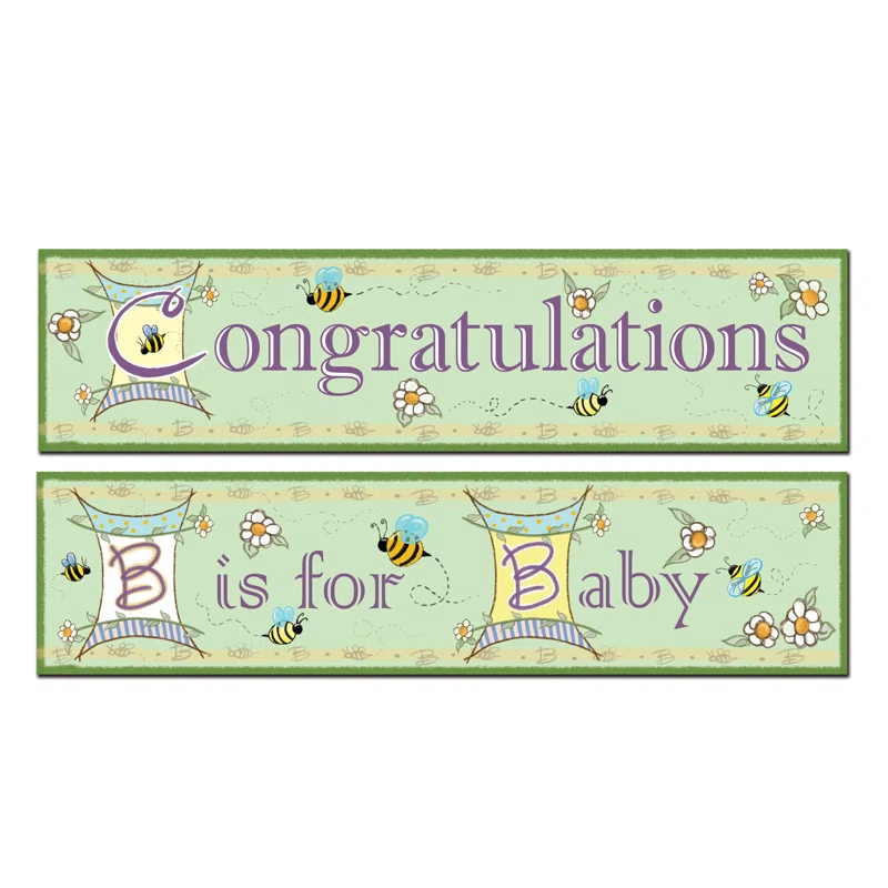 Beistle B Is For Baby Banners - 15" x 5' - Pack of 12