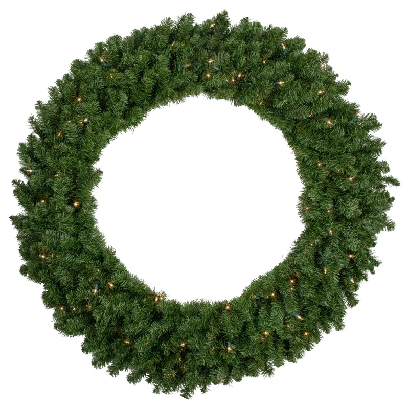 Northlight Seasonal Pre-Lit Canadian Pine Artificial Christmas Wreath - 48-Inch