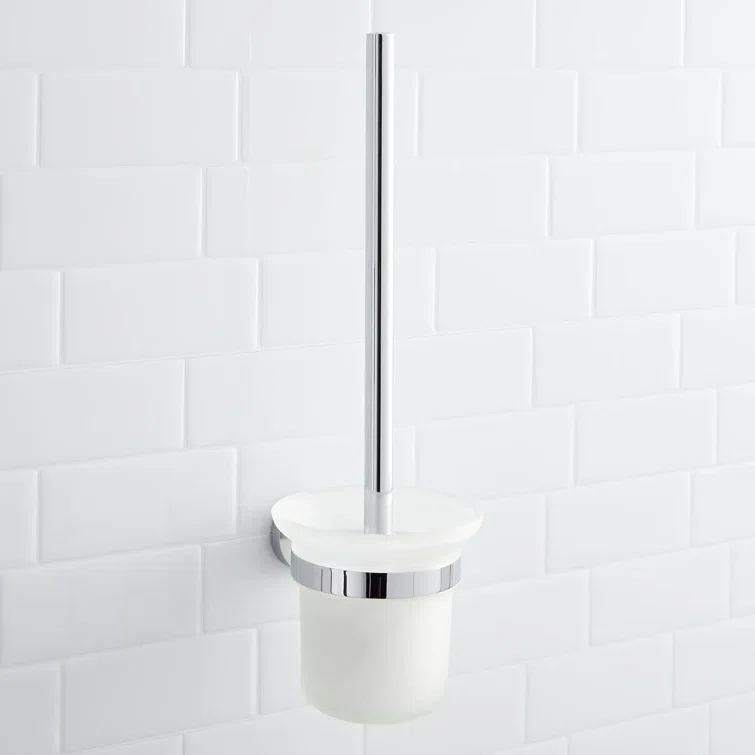 Signature Hardware Ceeley Collection Metal Wall Mounted Toilet Brush and Holder
