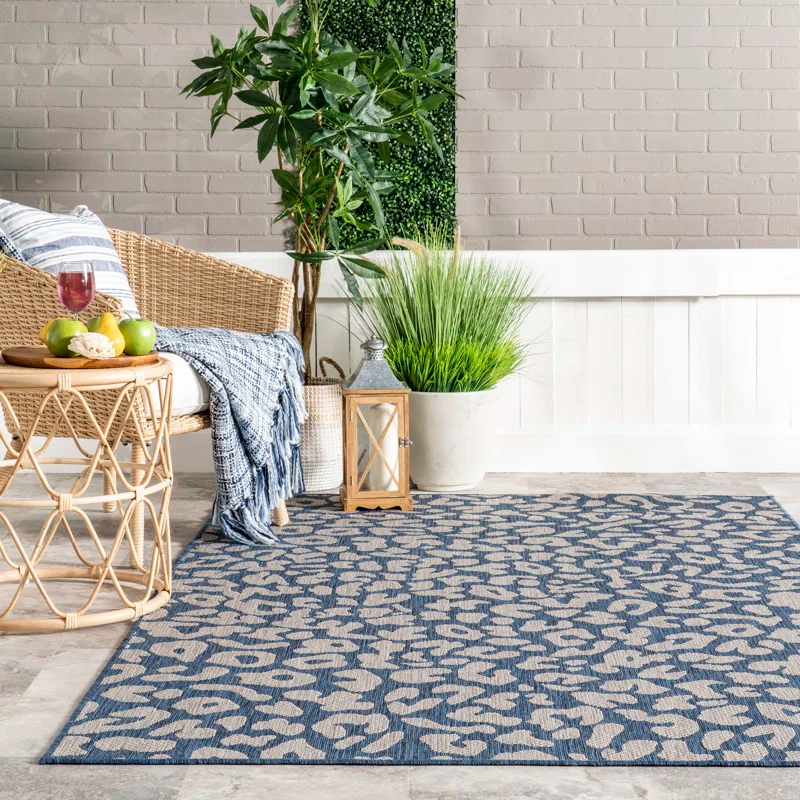 Gracie Oaks Terenia Leopard Indoor/Outdoor Area Rug
