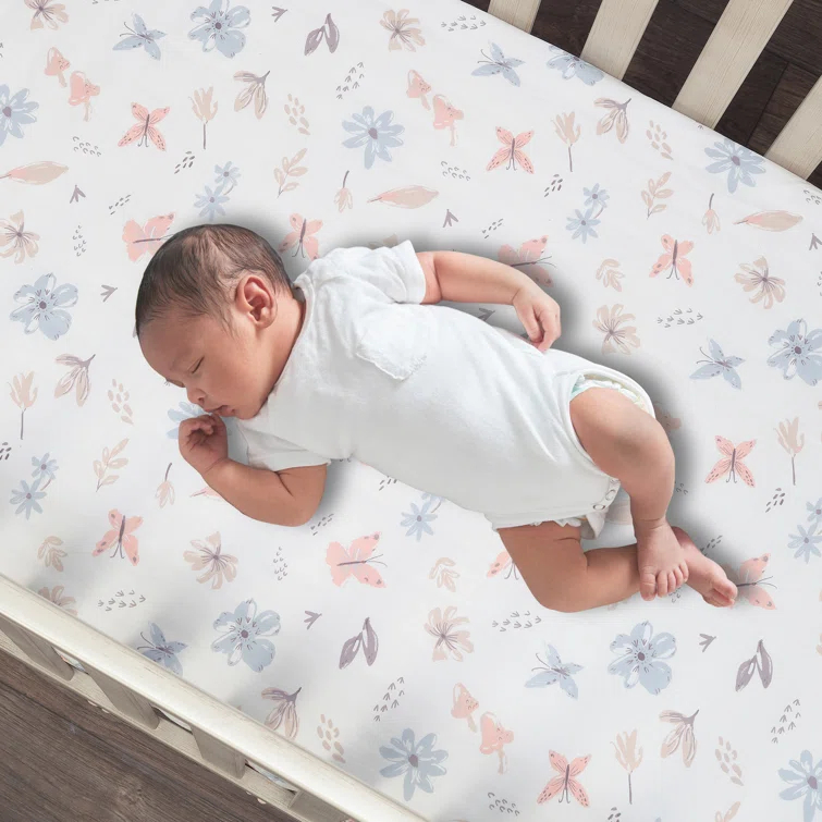 Lambs & Ivy Baby Blooms 3 - Piece Crib Bedding Set (Set of 3)
