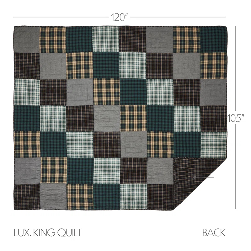 VHC Brands Pine Grove Cotton Plaid Quilt