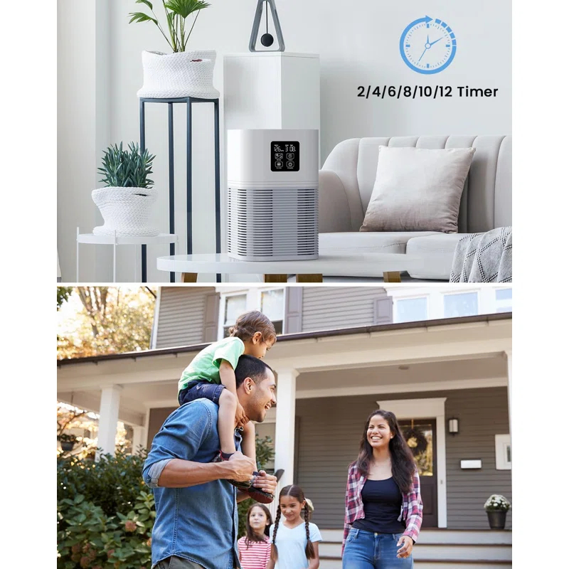 Air Purifiers For Home, HEPA Air Purifiers For Large Room Up To 600 Sq.Ft, H13 True HEPA Air Filter With Fragrance Sponge 6 Timers Quiet Air Cleaner For Pet Dander Wildfire