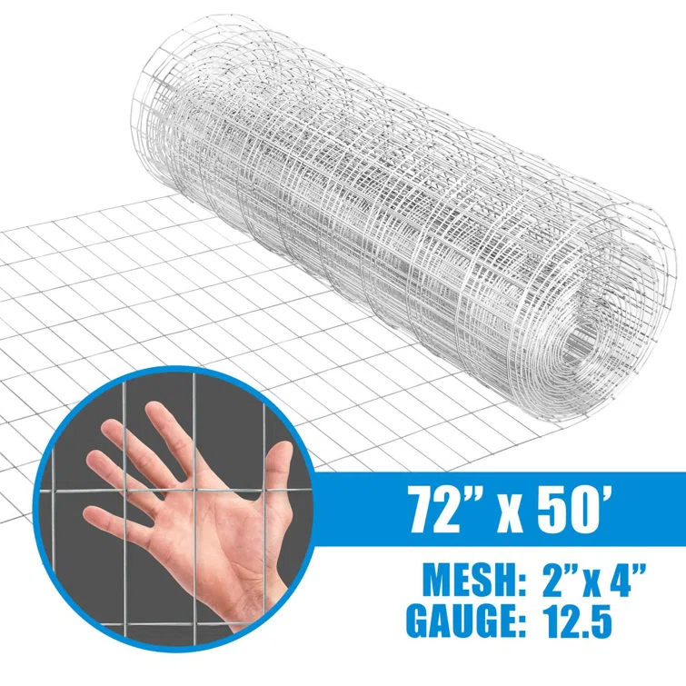 Fencer Wire Fencer Wire 12.5 Gauge Galvanized Welded Fence Wire Roll with Mesh , Multiple Options