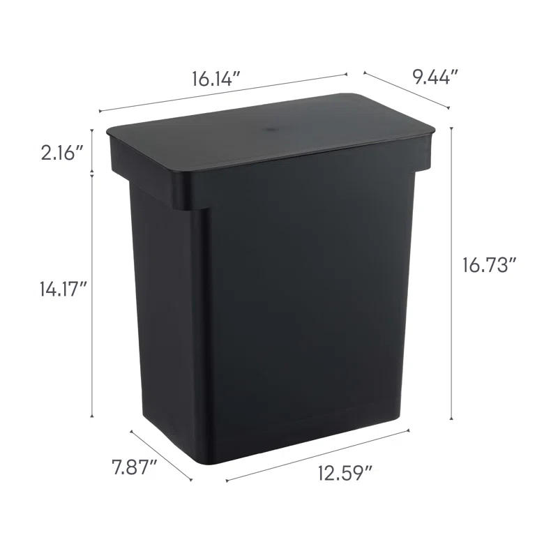 Yamazaki Home Tower 6.6 Manual Lift Trash Can