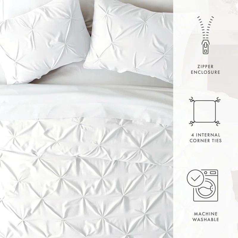 Becky Cameron Pinch Pleat Textured Duvet Cover Set