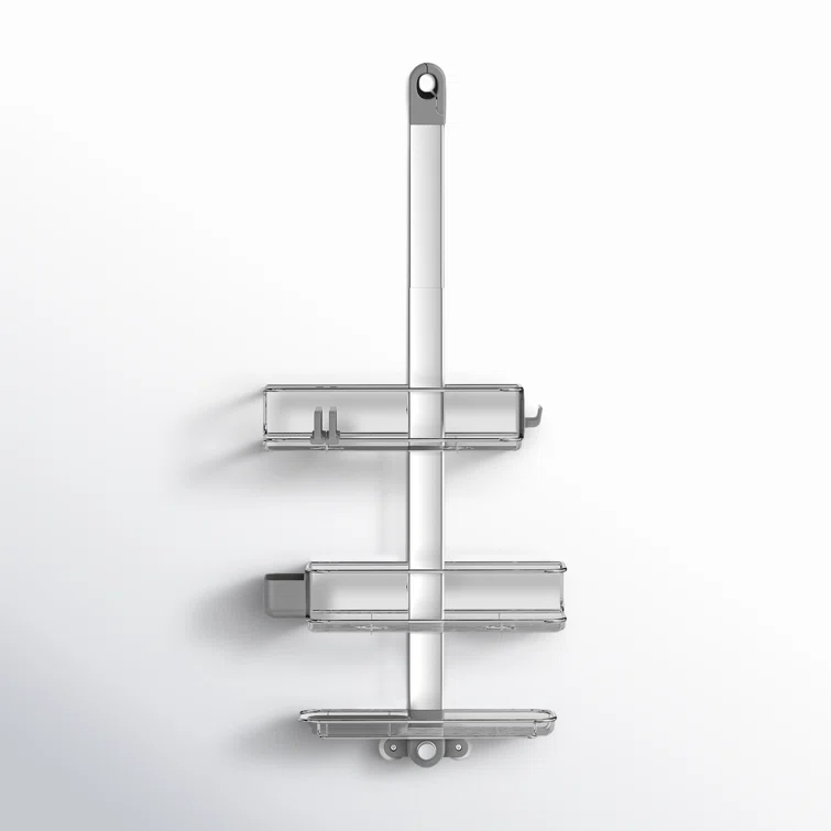 Simplehuman Adjustable Shower Caddy, Stainless Steel and Anodized Aluminum