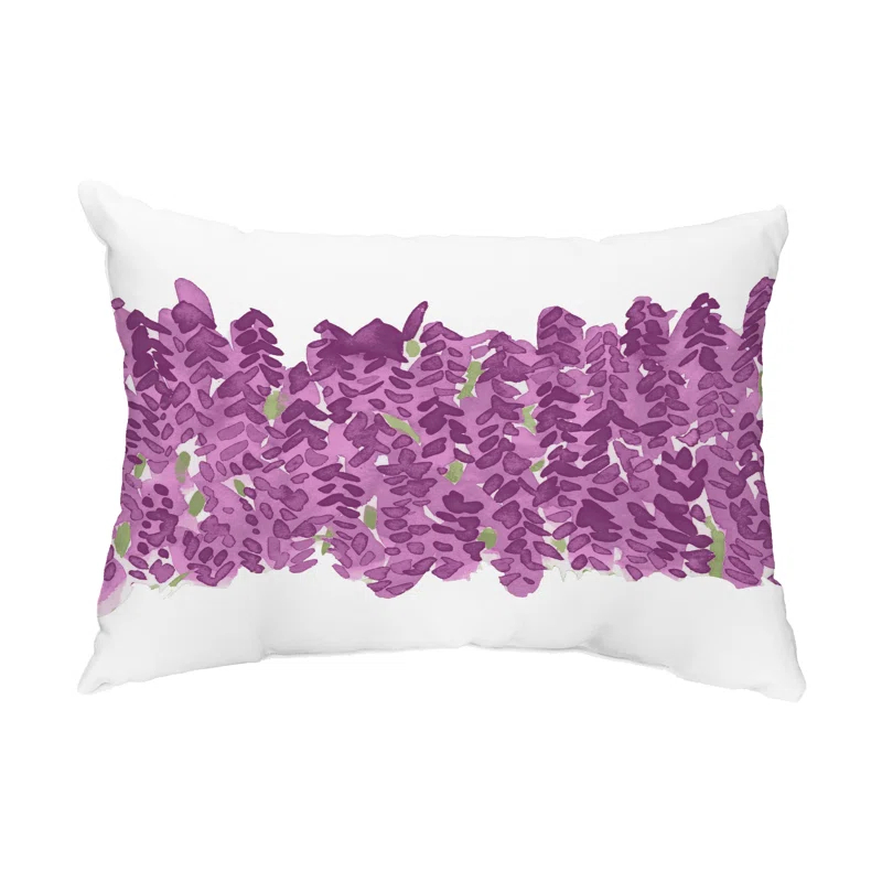 e by design Flower Floral Indoor/Outdoor Reversible Throw Pillow