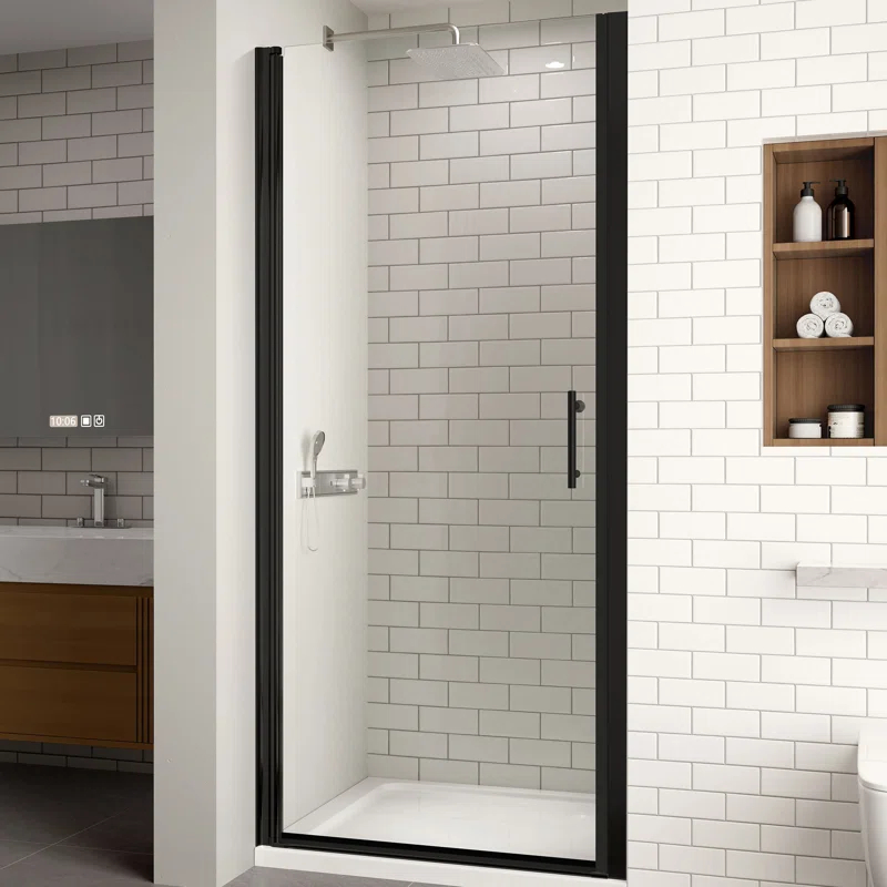 ACE DECOR AD053472 34" W x 72" H Frameless Pivot Shower Door, 1/4" (6mm) Clear SGCC Tempered Glass