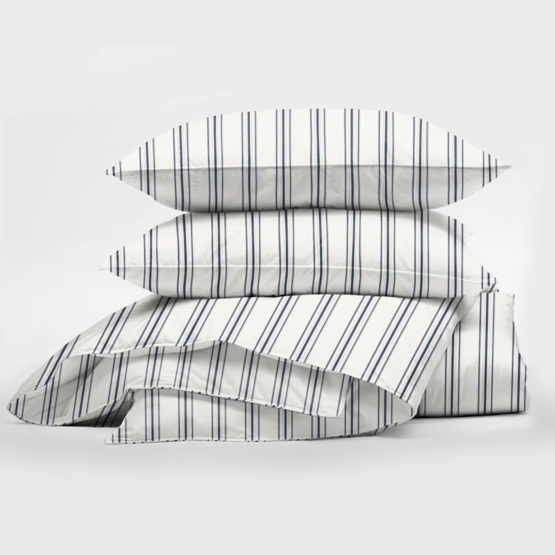August Stripe Reversible Cotton Comforter Set