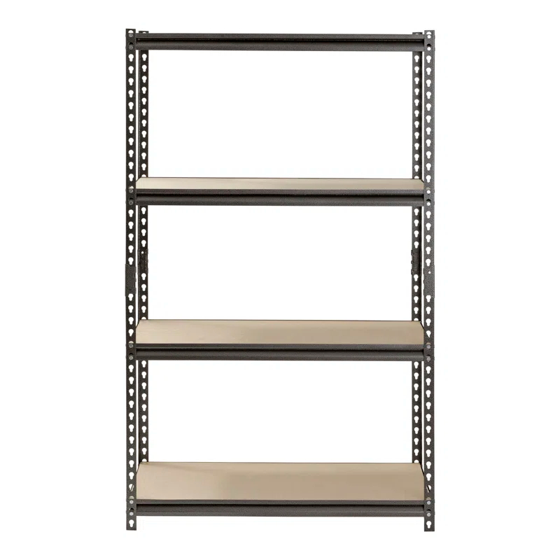 Muscle Rack 5- Shelf Metal Garage Storage Shelving Unit In Sliver Vein (48"W x 24"D x 72"H