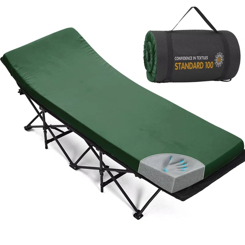 LIFETIME FLOORING LLC Camping Cot Mattress Memory Foam Sleeping Pad For Camping Cot