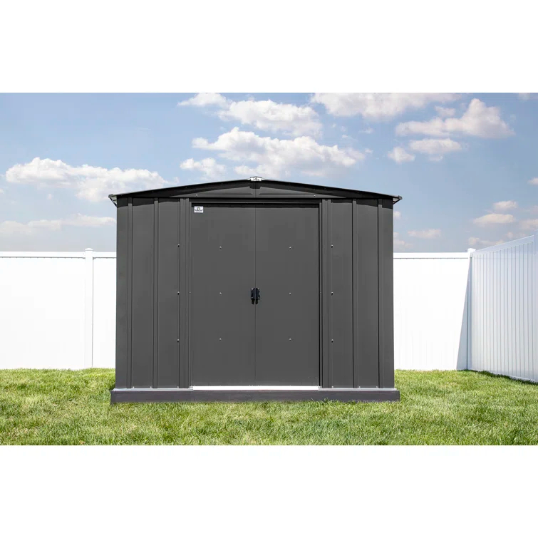 Arrow 8 ft. W x 6 ft. D Galvanized Steel Storage Shed