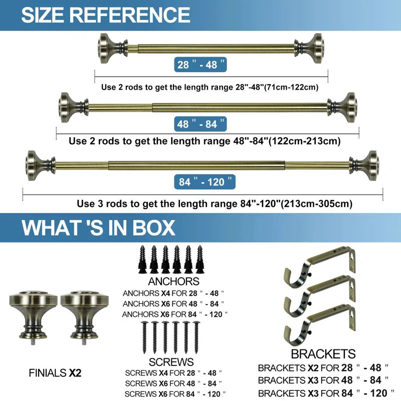 Red Barrel Studio® Gottlieb Steel Adjustable Single Curtain Rod