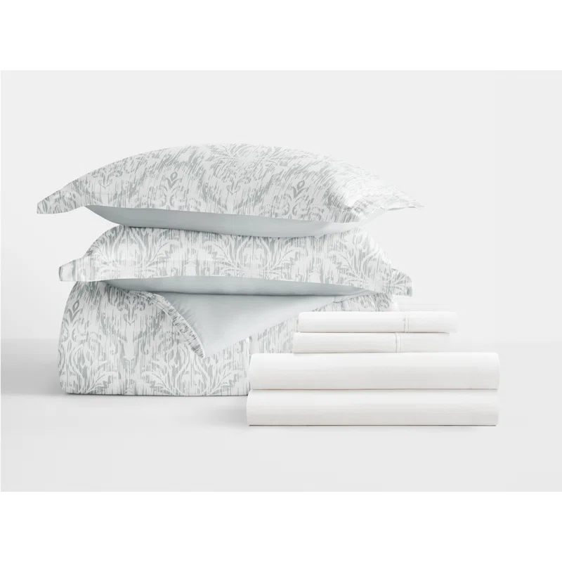 IEnjoy Home 7-Piece Bedding Bundle - Pattern Comforter and Sheet Set