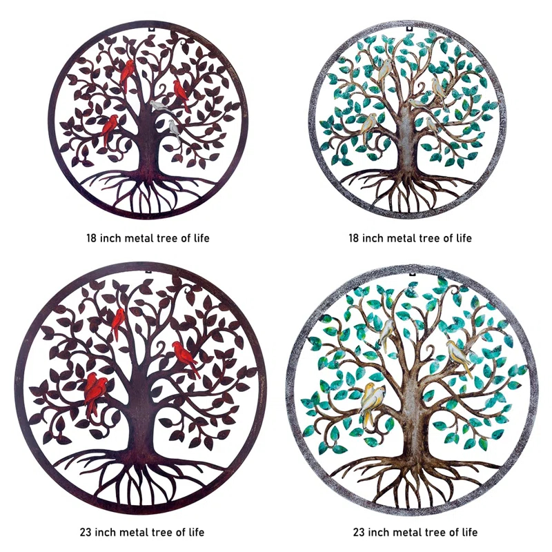 COBEKY Decor Wall Hanging For Living Room Bedroom Garden Porch Patio Office Home Decor, 18In X 18In X 0.88 In