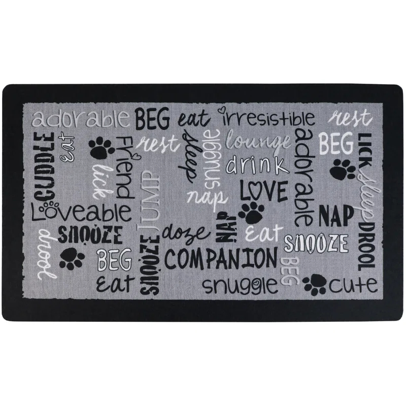 Drymate Pet Bowl Placemat, Feeding Mat For Dog & Cat - Thin, Absorbent, Waterproof, Machine Washable