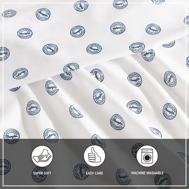 Wrangler Wrangler Printed Cozy Novelty Sheet Sets
