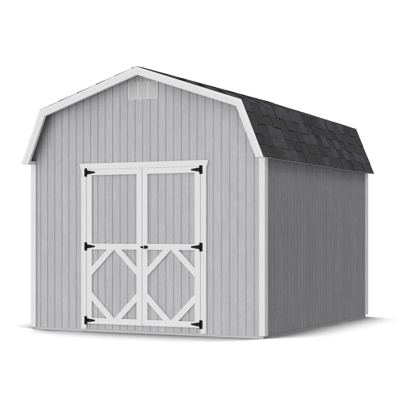 Little Cottage Co. Classic Gambrel Outdoor Wood Storage Barn with 6 ft. Sidewalls