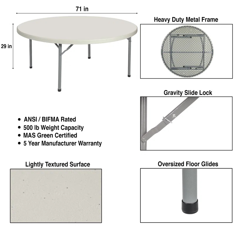 Baldwin Round Portable Banquet Table