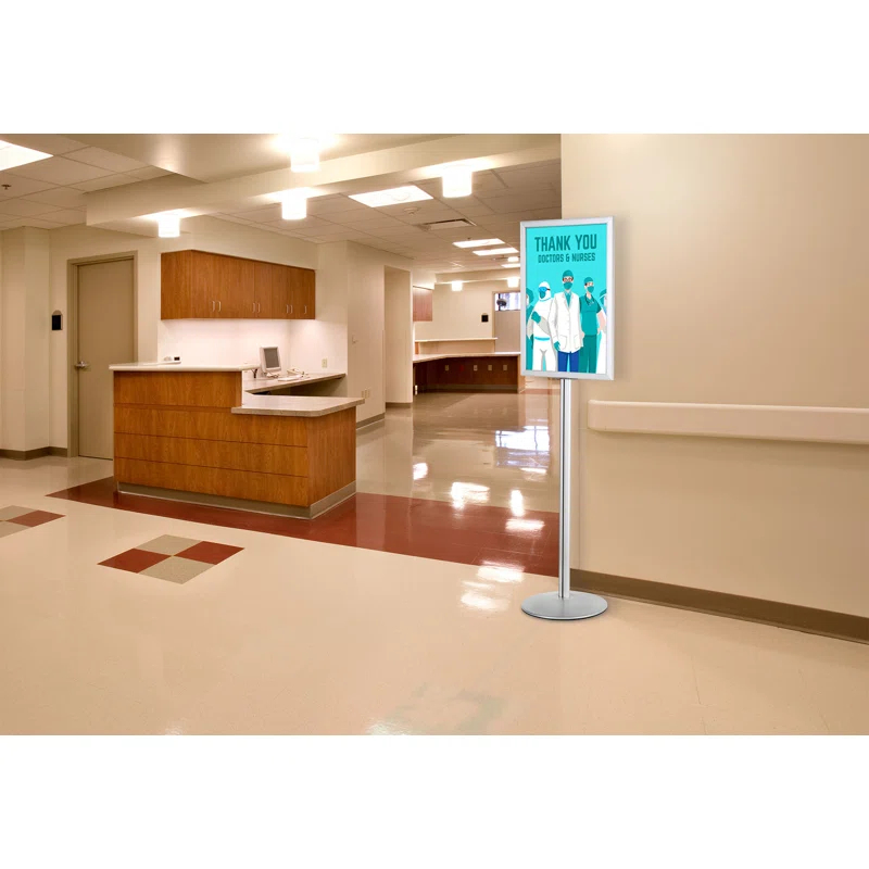 MT Displays Aluminum Pedestal Sign Holder Stand
