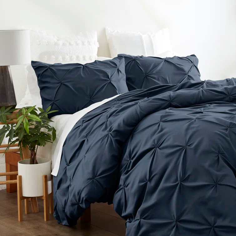 Becky Cameron Pinch Pleat Textured Duvet Cover Set