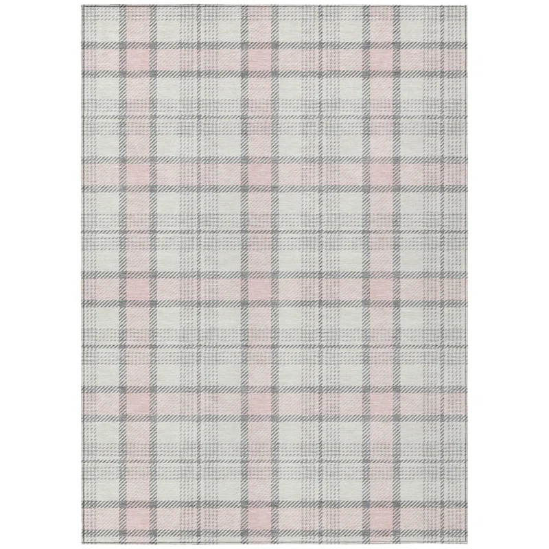 Machine Washable Indoor/Outdoor Chayden ACN1052 Pink Rug