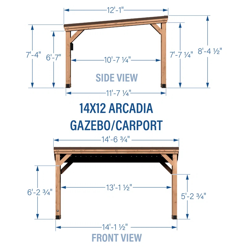 Backyard Discovery Backyard Discovery 14 X 12 Arcadia Sloped Roof Gazebo