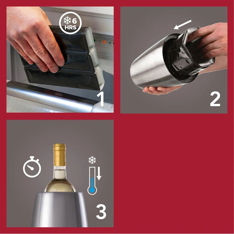 Vacu Vin Elegant Wine Cooler Plastic Wine Bucket