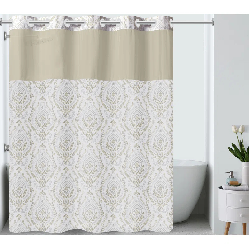 Hookless Damask Shower Curtain