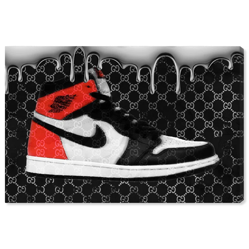 Notori Art Dripping In Glam Sneakers Canvas Sneaker Art Prints by Notoriart