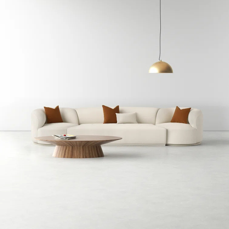 TOV Furniture Fickle Boucle 3-Piece Chaise Modular Sofa