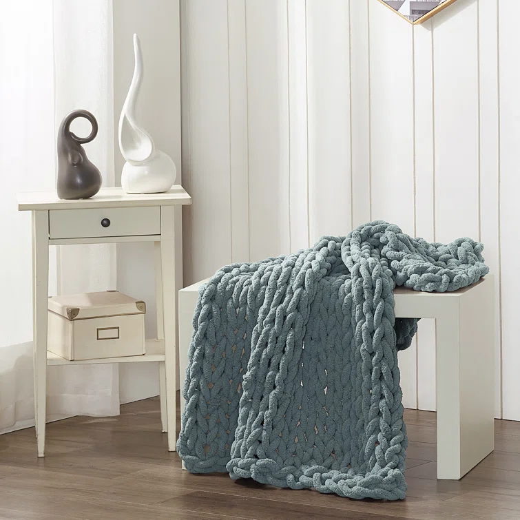 Donna Sharp Chenille Knitted Chenille Throw