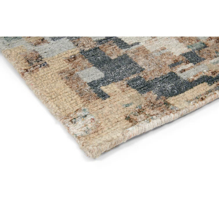Brink & Campman Yeti Hand-Knotted Beige/Blue/Gray Area Rug