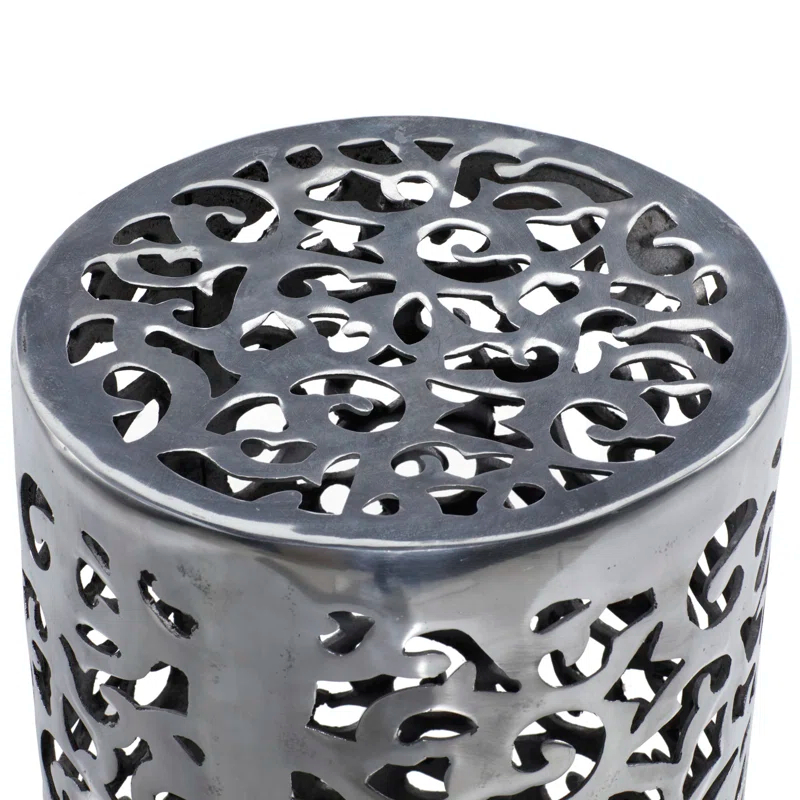 World Menagerie Alesia Aluminum Accent Stool